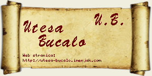 Uteša Bucalo vizit kartica